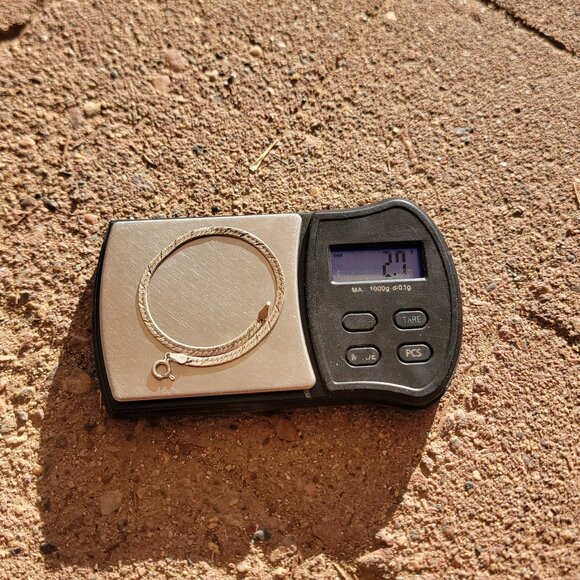 Lovely vintage 925 sterling silver ITALY etched lines herringbone 3 mm bracelet - Picture 15 of 16